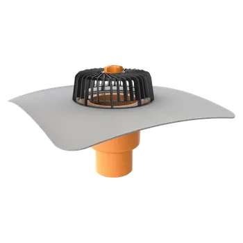 Hydroizolace TOPWET TWE 110 PVC S, střešní vpusť svislá vyhřívaná 110mm/21cm s PVC manžetou