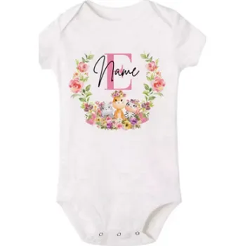 Personalizované body pro miminka s vlastním jménem a písmenkem z ABECEDY Velikost: 18 měsíců, Písmenko: E