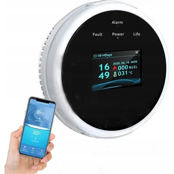 Zabezpečovací technika Detektor úniku zemního plynu CH4 metanu WiFi s aplikací Tuya