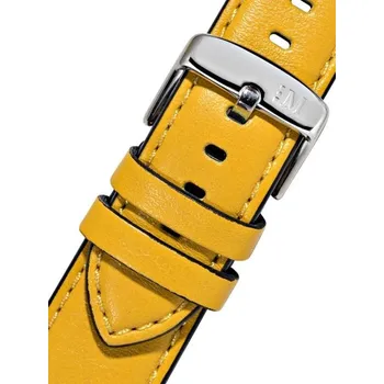 Řemínek na hodinky Kožený řemínek Morellato Croquet 5976C03.097 M, žlutý - 22 mm