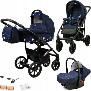 Kočárek Dětský kočárek 3v1 BabyLux Largo ALU (hluboký, sportovní, autosedačka)