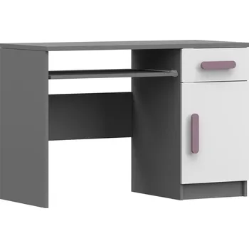 Psací stůl Psací stůl SMYK II - 08, Šedá/Bílá/Vřes