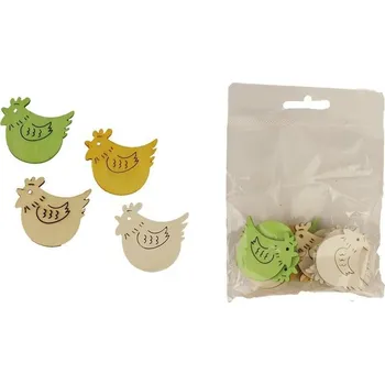 Velikonoční dekorace Dekorační slepička, 12 ks D3706