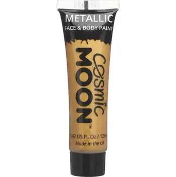 Karnevalový doplněk Smiffys.com Líčidlo na obličej a tělo - Cosmic Moon Metallic - zlaté 12 ml