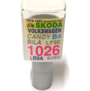 Autolak ARASYSTEM Lakovací tužka 1026 bílá Candy Škoda Fabia, Octavia, Rapid, Roomster, Superb, Yeti 10 ml