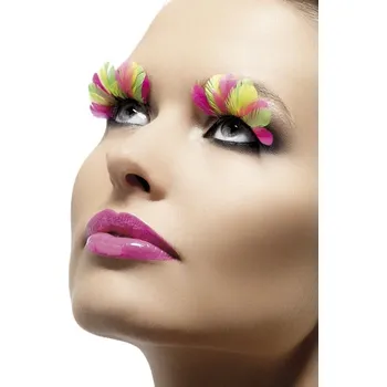 Smiffys.com Řasy s peříčky barevné