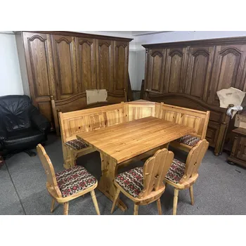 Jídelní set Rustikální rohová lavice d182