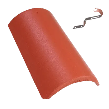 betonová krytina Terran DANUBIA EVO - hřebenáč - korall/cihlově červený