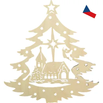 Vánoční dekorace JH WoodArt Dřevěná Vánoční dekorace s motivem 1 ks (Nádherná dřevěná dekorace)