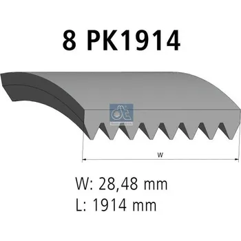 ozubený klínový řemen DT Spare Parts 4.80717