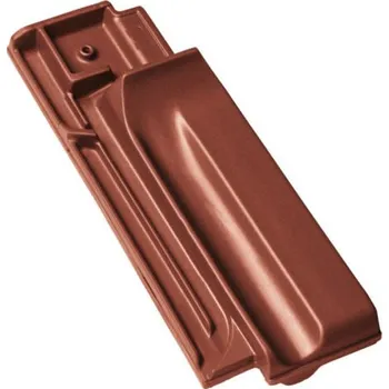 Střešní krytina Bramac - Granát 13 - pro připojení hřebene poloviční, kaštanově hnědá glazura