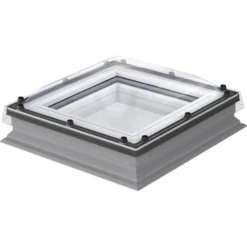 Okno FAKRO okno do ploché střechy DXC P2 04K polykarbonát čirý, 80x80cm