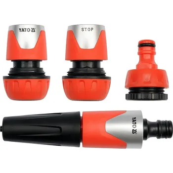 Sada nářadí Spojky hadicové 1/2", 3/4" ABS sada 4ks s postřikovačem