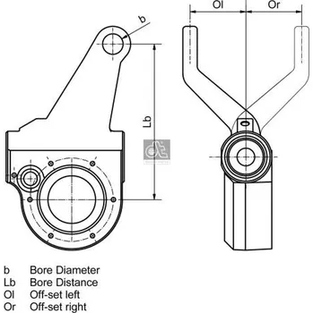 Přislušenství brzdového systému Pákový ovladač, brzdový systém DT Spare Parts 4.60343