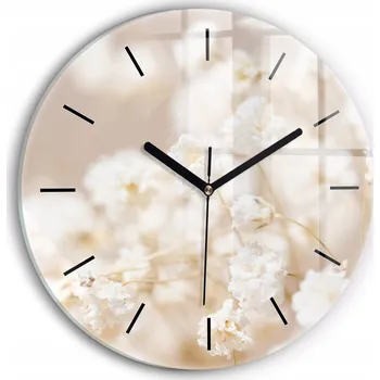 Hodiny Nástěnné hodiny Wallfluente bílé 30 cm