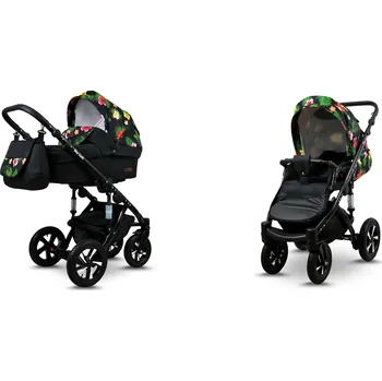 Kočárek Dětský kočárek 2v1 BabyLux Sky Lark - kombinovaný kočárek s hlubokou korbou a sportovní sedačkou