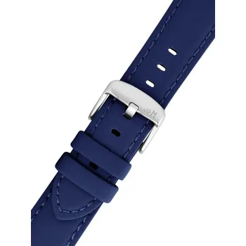 Řemínek na hodinky Kožený řemínek Morellato Capri 5761D82.062 L, modrý, recyklovaný materiál - 24 mm