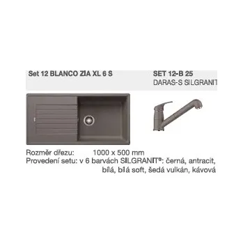 Kuchyňský dřez Blanco SET 12-B 25 ZIA XL 6 S bílá soft + DARAS-S bílá soft + 5 % sleva v košíku s kódem SLEVA5