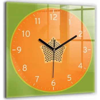 Hodiny Nástěnné hodiny Wallfluent oranžové 60 cm