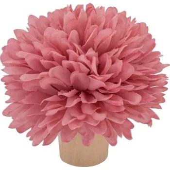 Party dekorace Chaks Dekorácia - Kvet na drevenom podstavci ružový