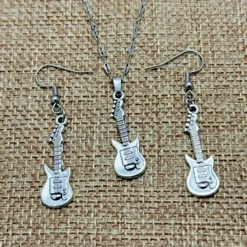 Karnevalový doplněk dovoz Náhrdelník + náušnice kytara