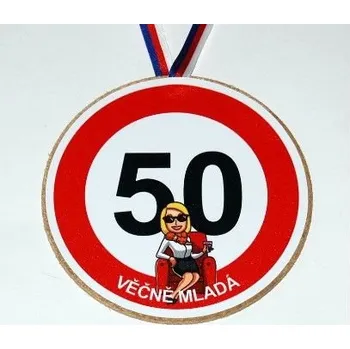 Žertovný předmět Jirka Medaile k 50. narozeninám pro ženu – originální dárek k jubileu