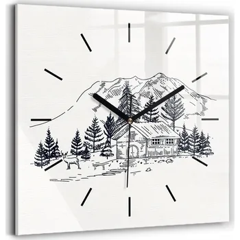 Hodiny Nástěnné hodiny Wallfluent bílé 30 cm