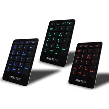 Počítač AMEI Keyboard AM-KN101G Professional Letter Green Illuminated digital keypad