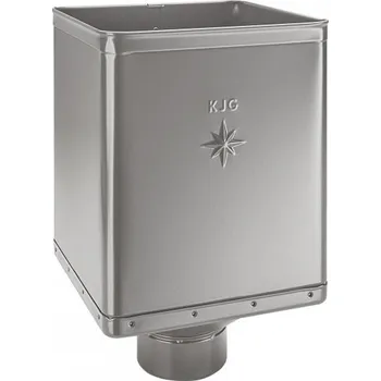 okap KJG Kotlík žlabový sběrný DESIGN EXCENTRICKÝ bílo hliník tmavý 120 mm