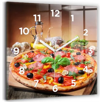 Hodiny Nástěnné hodiny Wallfluent oranžové 30 cm