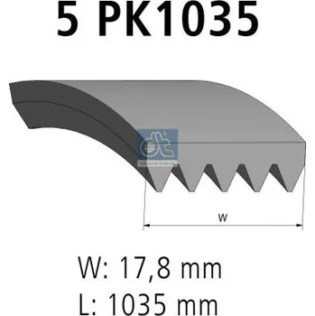ozubený klínový řemen DT Spare Parts 6.31503