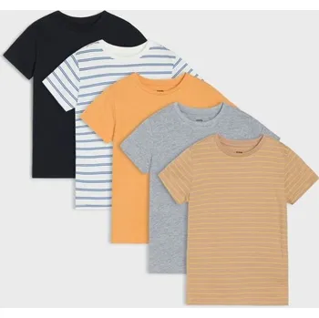 Sinsay - Sada 5&nbsp;triček - hnědá - 250DC-98X - 250DC-98X-98