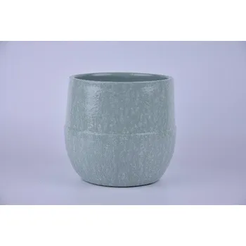 Květináč Obal na květináč keramický SETUBAL, pr.18x16cm, zelená|DRIP MINT|Ego Dekor