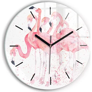 Hodiny Nástěnné hodiny Wallfluente růžové 30 cm