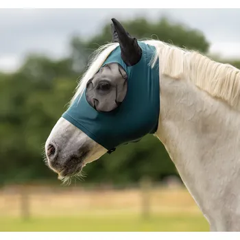 Koňská maska proti hmyzu BUSSE Maska proti hmyzu Twin Fit Flexi BUSSE, s ochranou uší, teal SHETTY