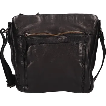 Kabelka Dámská kožená crossbody kabelka Gianní Conti Emilia - černá