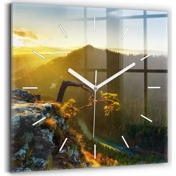 Hodiny Nástěnné hodiny Wallfluent žluté 30 cm