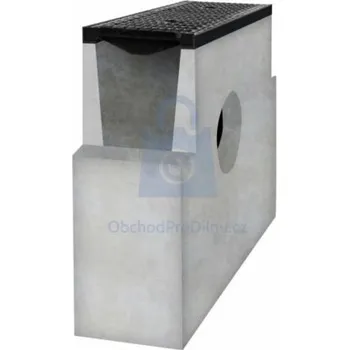 Odvodňovací žlab Vpusť betonová odvodňovací D400 s litinovou mříží, GUTTA H200 500 x 150 x 600 mm, balení 1 ks