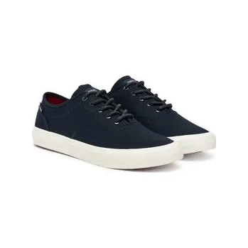 Pánská obuv Tenisky Tommy Hilfiger Hi Vulc Low Oxford Twill FM0FM05400 Tmavomodrá 44