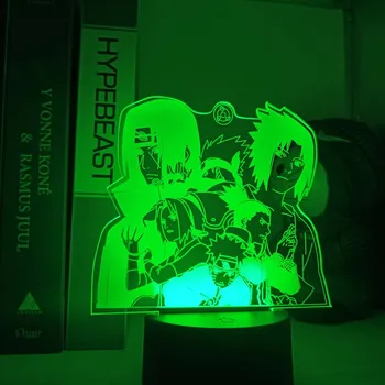 Sběratelství AF 3D akrylová stolní lampička "NARUTO GROUP" - NARUTO