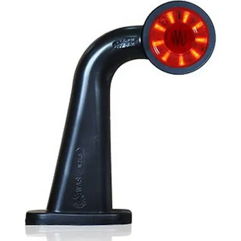 Autodíl Světlo poziční - tykadlo dlouhé zahnuté dvoubarevné LED, 18cm kábel, 12/24V, WAS, levé