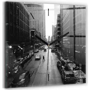 Hodiny Nástěnné hodiny Wallfluent černé 30 cm