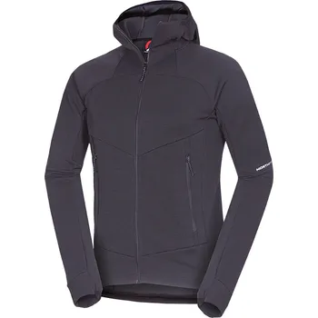 Pánská mikina Northfinder Pánský aktivní melanžový svetr s kapucí EGON, šedá, S