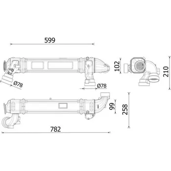Palivový chladič Chladič, recirkulace spalin MAHLE CE 53 000P