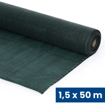 Stínicí tkanina na plot 90% 150 g/m2 945004 zelená 1,5 x 50 m