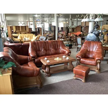 Sedací souprava Rustikální kožená sedací souprava MERCEDES - 3+2+1