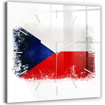 Hodiny Nástěnné hodiny Wallfluent, odstíny červené, 30 cm