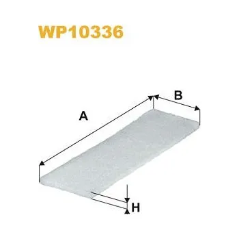 Kabinový filtr Filtr, vzduch v interiéru WIX FILTERS WP10336