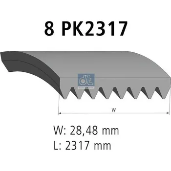 ozubený klínový řemen DT Spare Parts 4.81124