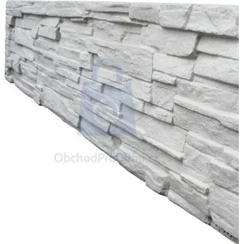 Plot Panel betonový EXCLUSIVE jednostranný 2000 x 400 x 40 mm, štípaný kámen, přírodní, balení 1 ks
